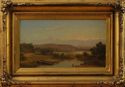 Appraisal: ATTRIBUTED TO JOHN HENRY DOLPH - HUDSON RIVER VIEW Oil