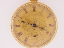 Appraisal: English fusee gold dial K OF mvt marked James Feeno