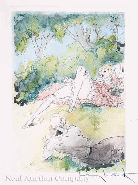 Appraisal: Louis Icart French - group of six Scenes de Boudoir