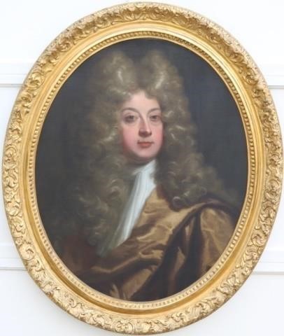 Appraisal: BRITISH SCHOOL TH C PORTRAIT OF A GENTLEMAN OVAL OIL