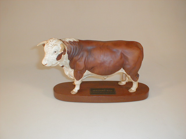 Appraisal: A Beswick connoisseur model of a Hereford bull on a