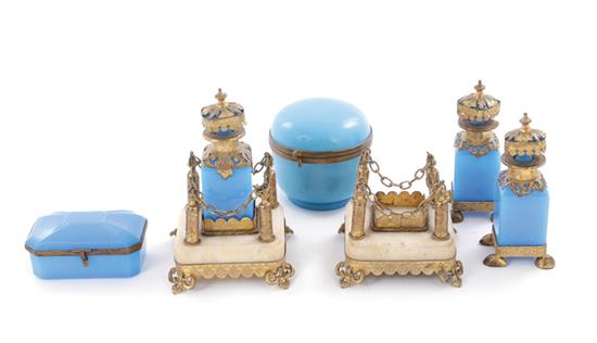 Appraisal: French opaline glass objects of virtue Palais Royal th century