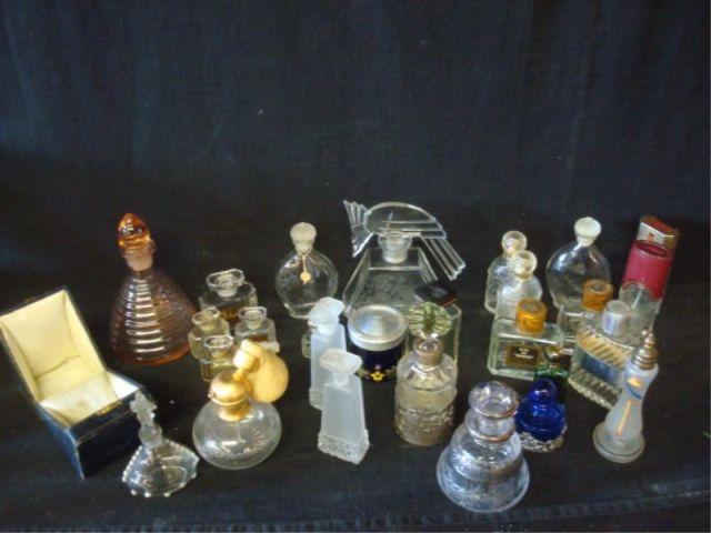 Appraisal: Perfume Bottles Large Lot of Assorted Includes nice bottle in