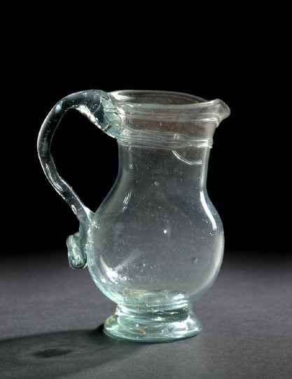 Appraisal: Fine American South Jersey Blown and Tooled Pale Green Glass