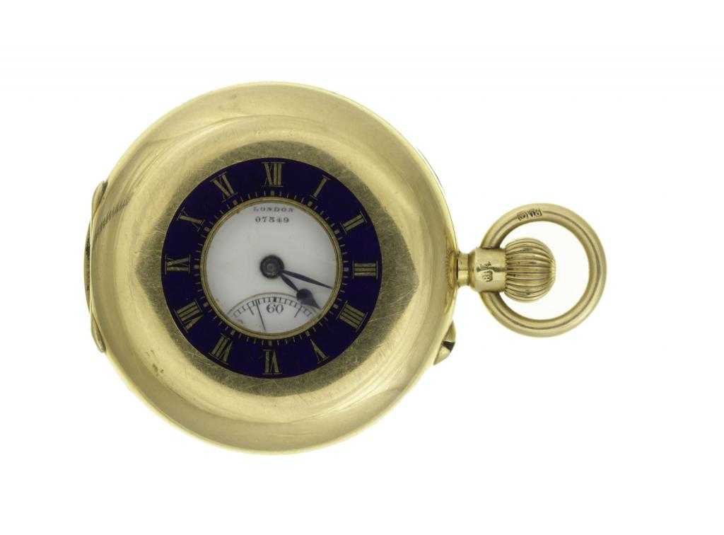 Appraisal: AN CT GOLD KEYLESS LEVER HALF HUNTING CASED LADY'S WATCH