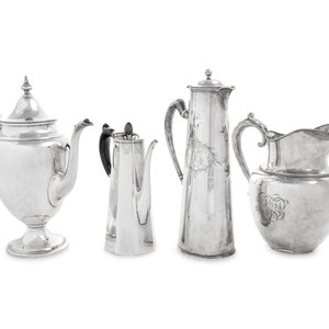 Appraisal: A Group of Four American Silver Holloware Articles Various Makers