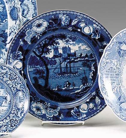 Appraisal: Historical blue transferware plate henshell and co or haskell and