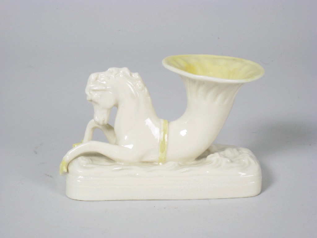 Appraisal: A Belleek Vase in the form of a unicorn head