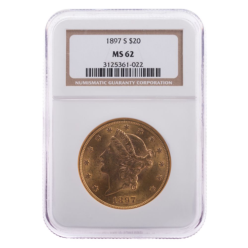 Appraisal: -S Double Eagle NGC MS- Nice shimmering luster and color