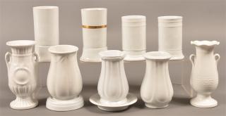 Appraisal: Nine Var White Ironstone Toothbrush Holders Lot of Nine Various