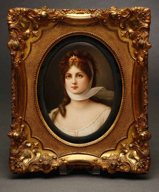 Appraisal: Berlin KPM porcelain plaque of a beauty 'Louise' Berlin KPM