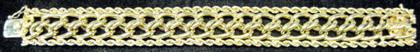 Appraisal: karat yellow gold bracelet Z FTwo rows of double curb