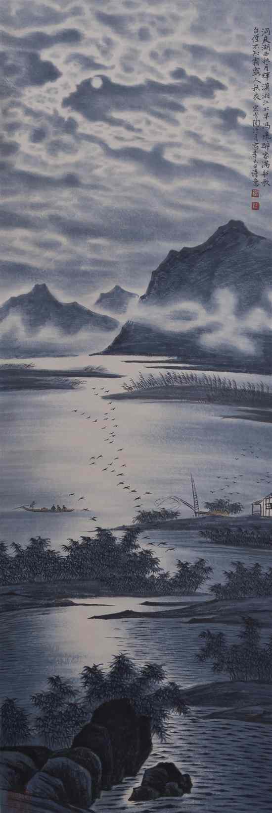 Appraisal: A Chinese Scroll Painting after Tao Lengyue - depicting a