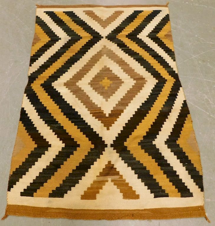 Appraisal: Navajo Native American Eye Dazzler Carpet Rug United States Circa