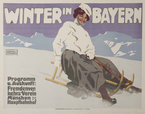 Appraisal: LUDWIG HOHLWEIN WINTER IN BAYERN x inches Sch n Maison