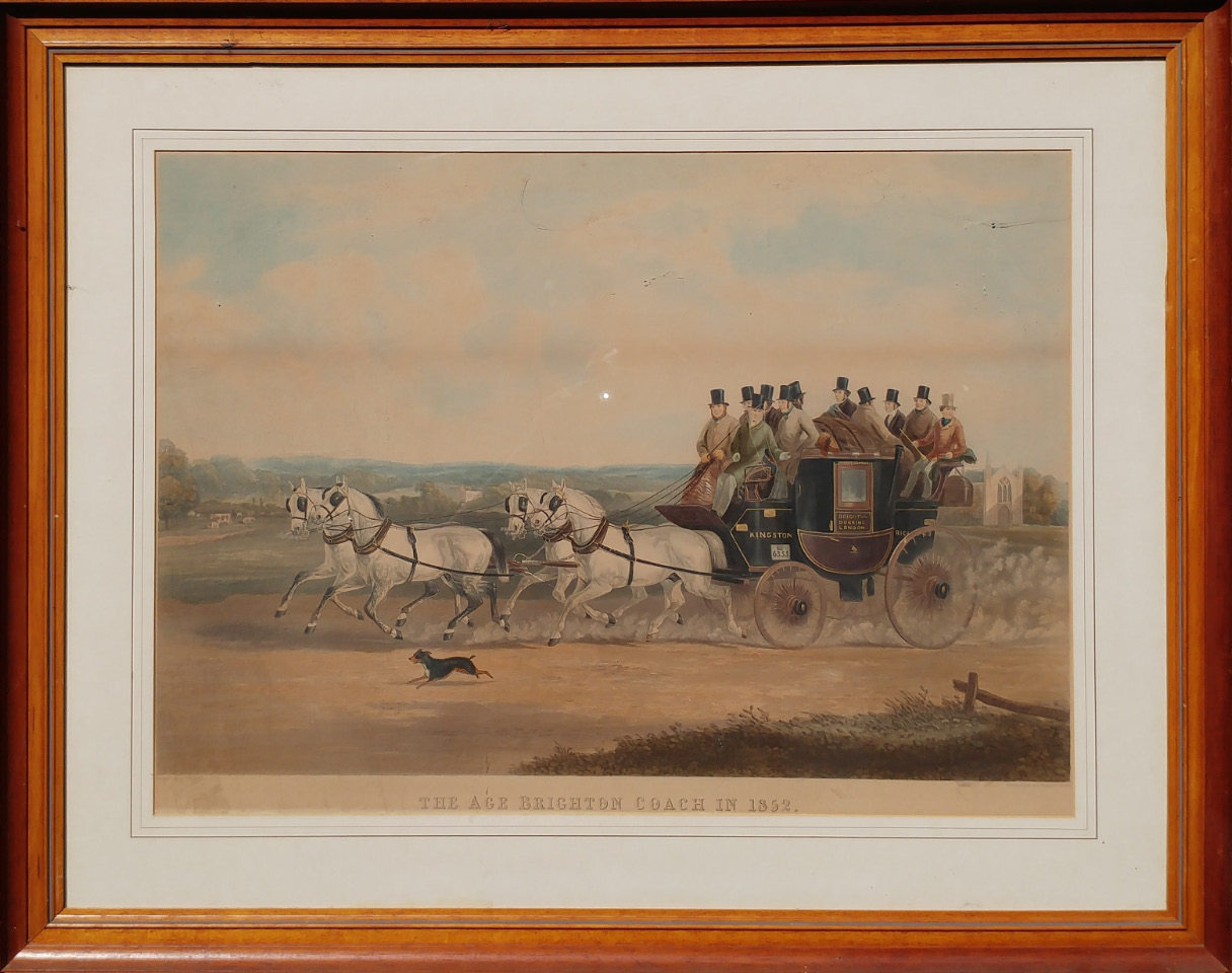 Appraisal: After Shayer The Age Brighton Coach in colour engraving by