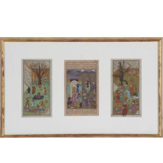 Appraisal: Persian School miniature paintings Persian School miniature paintings Persian School