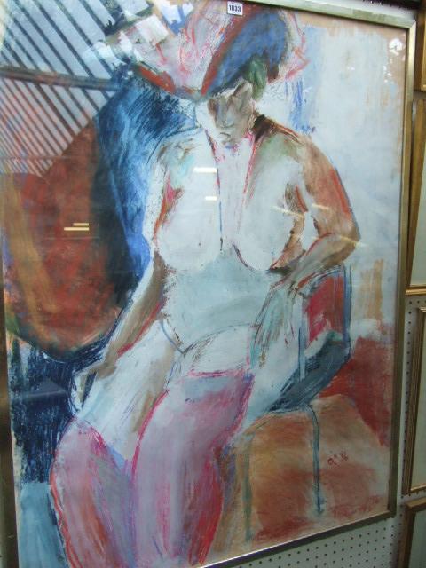 Appraisal: Alan Sekers th century Figure study gouache signed with initials