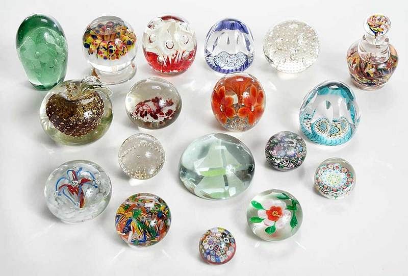 Appraisal: Collection of Vintage Paperweights th and th centuries various forms