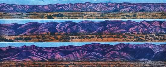 Appraisal: JOY REDMAN - Eastern Profile -Flinders Ranges screenprint signed and