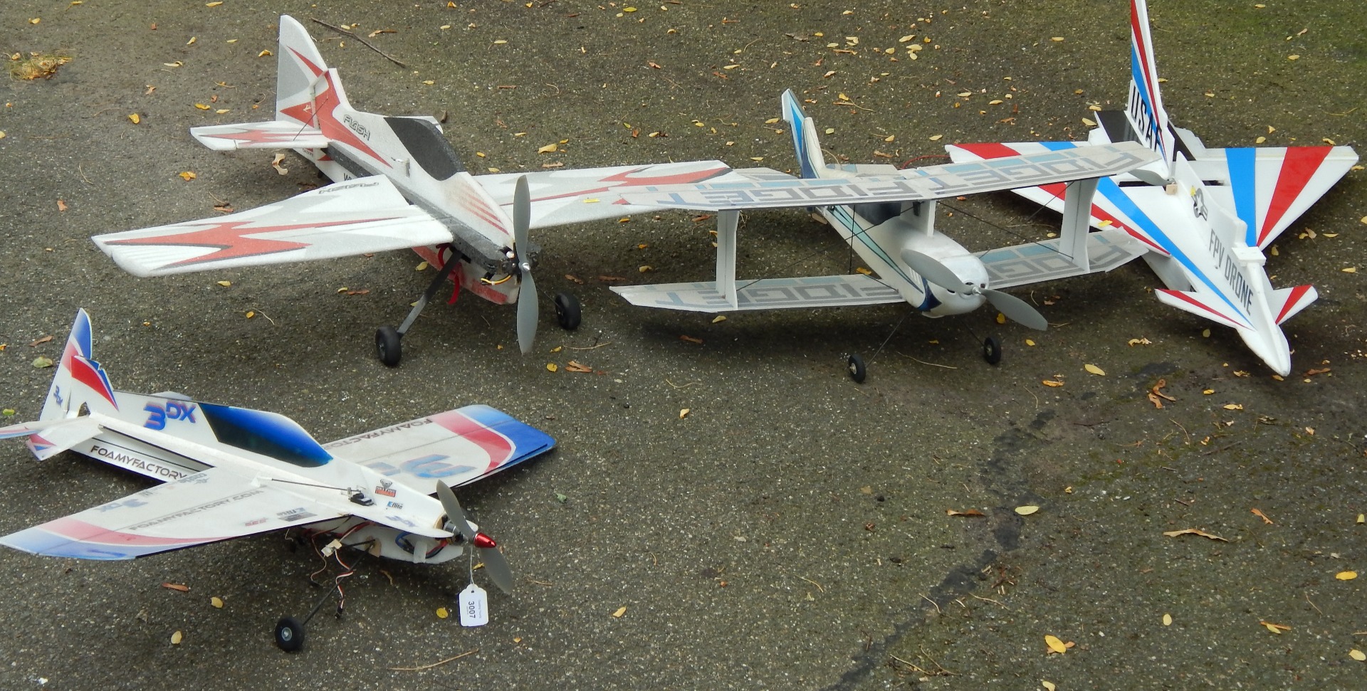 Appraisal: Four polystyrene starter R C planes including A Phase bi-plane