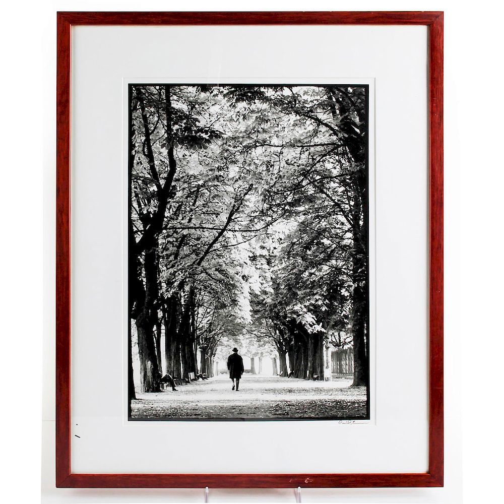 Appraisal: DAVID TURNER PHOTOGRAPH PATHWAY IN PARK Black and white photograph