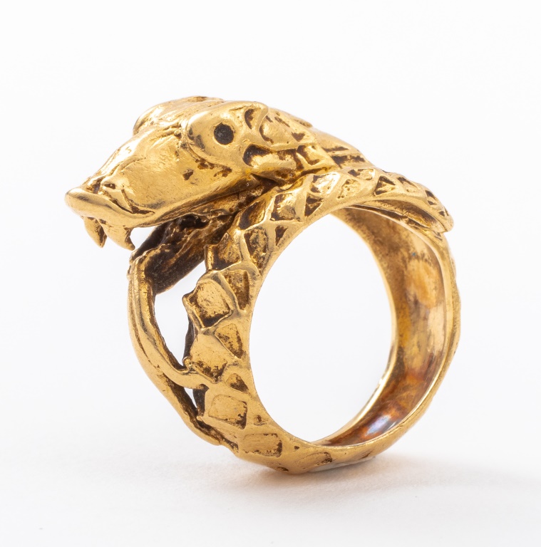 Appraisal: K YELLOW GOLD SNAKE RING K yellow gold ring brightly