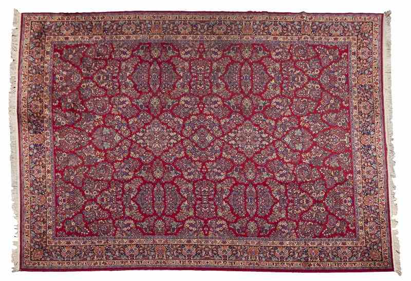 Appraisal: Karastan Kirman Style Rugcontemporary room size rug in shades of