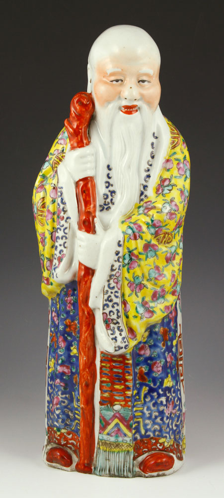 Appraisal: - Chinese Famille Rose Figure of Shouxing Porcelain Chinese famille