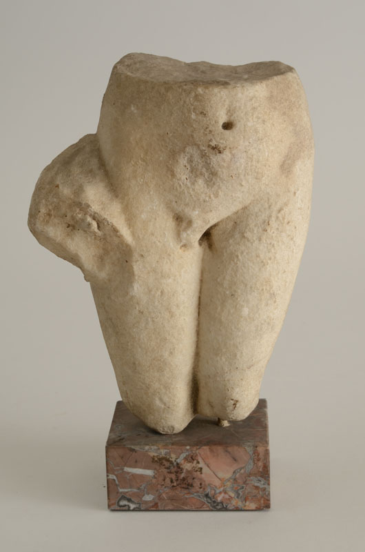 Appraisal: ROMAN CARVED HALF FIGURE OF A FEMALE NUDE The rounded