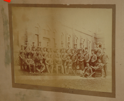 Appraisal: BLACK AND WHITE PHOTOGRAPH OF VICTORIAN MILITARY TROOPS