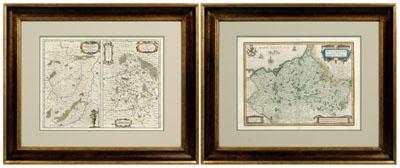 Appraisal: Three th century European maps two French regional maps with