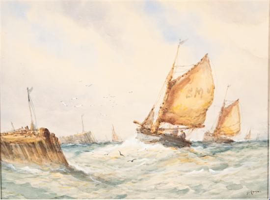 Appraisal: Alexander Ramus late th early th century Fishing Vessels at