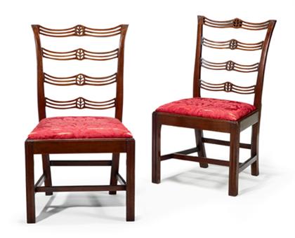 Appraisal: Pair of Federal carved mahogany side chairs in the manner