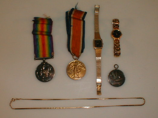 Appraisal: Two ladies watches and various campaign medals second World War