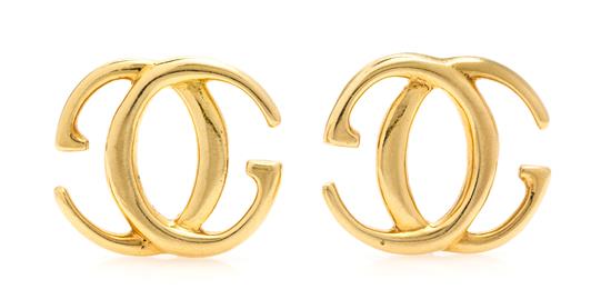 Appraisal: Sale Lot A Pair of Karat Yellow Gold Earrings Gucci