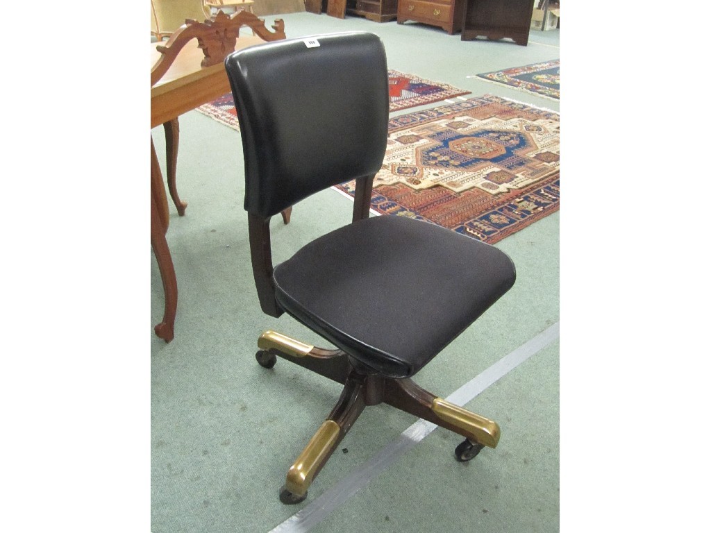 Appraisal: American swivel desk chair