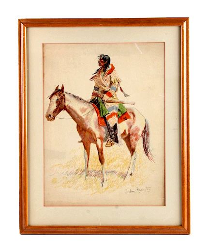 Appraisal: Frederic Remington Chromolithograph This is an original Frederic Remington chromolithograph