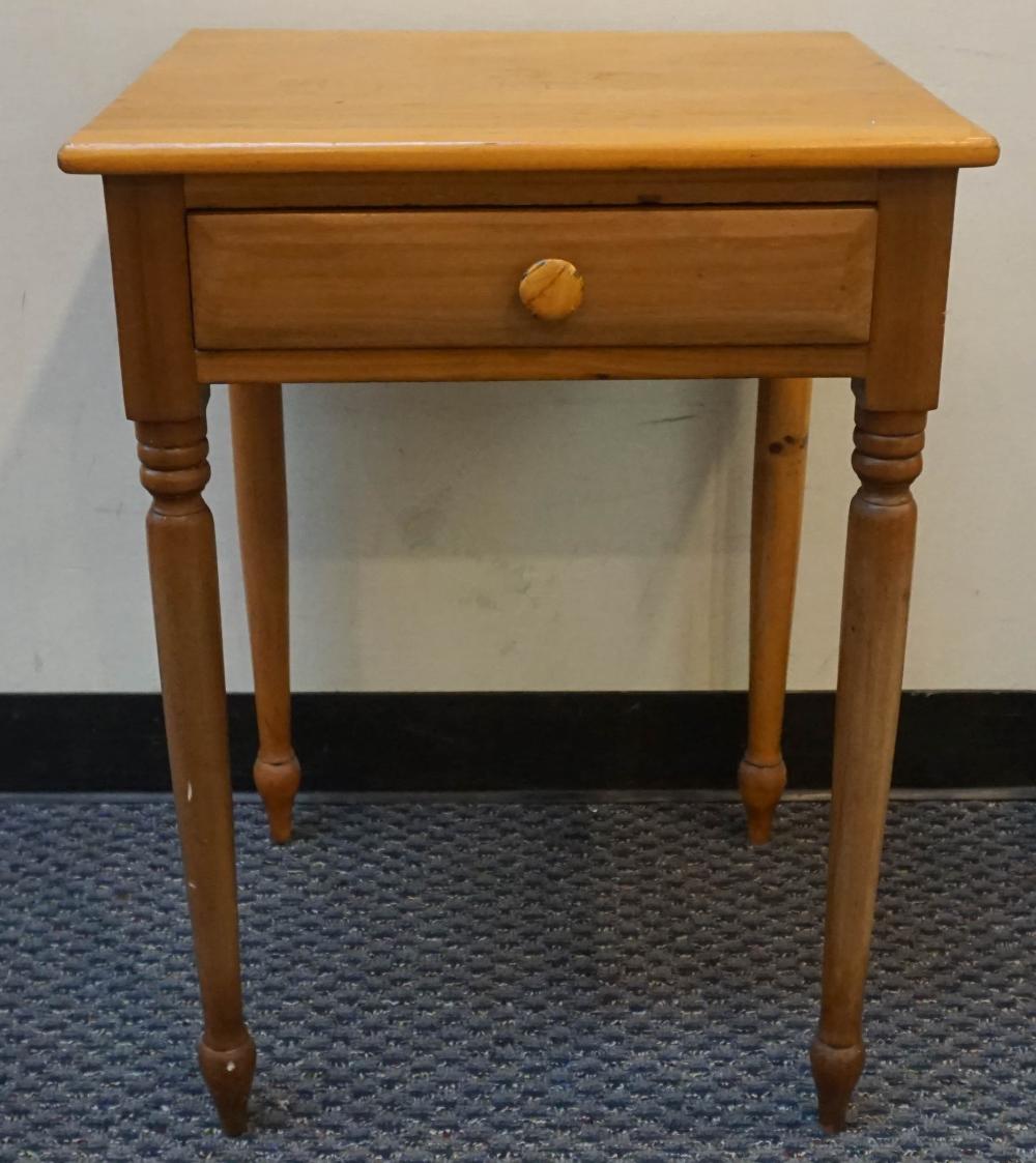 Appraisal: EARLY AMERICAN STYLE WALNUT SINGLE DRAWER WORK TABLE X X