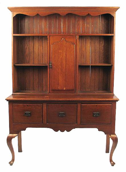 Appraisal: An oak Welch dresser height ft in width ft depth