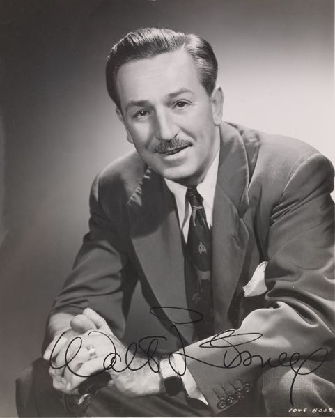 Appraisal: AUTOGRAPHED PHOTOGRAPH OF WALT DISNEY AMERICAN - x Original black