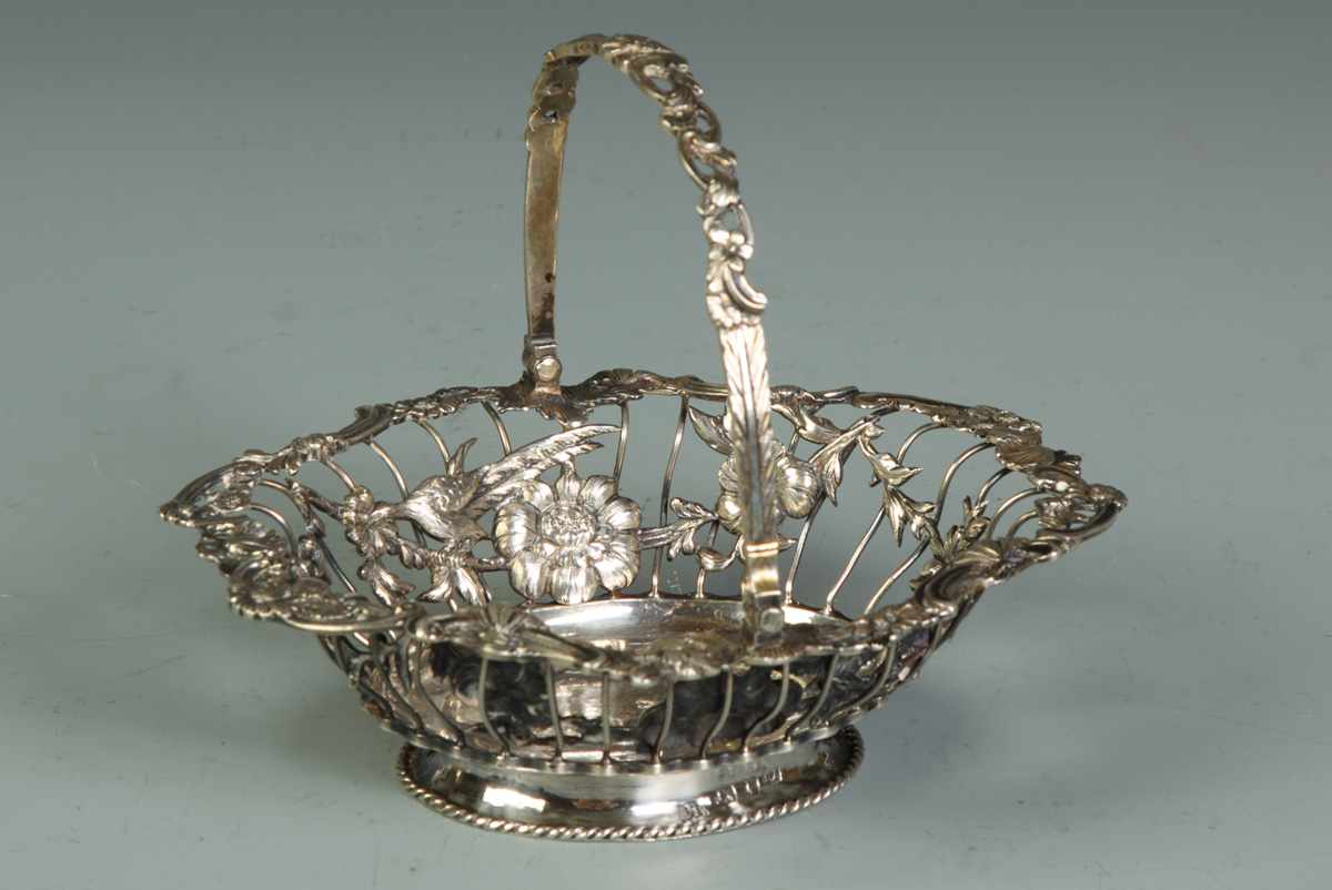 Appraisal: Emick Romer London Miniature Basket Emick Romer London Miniature Basket