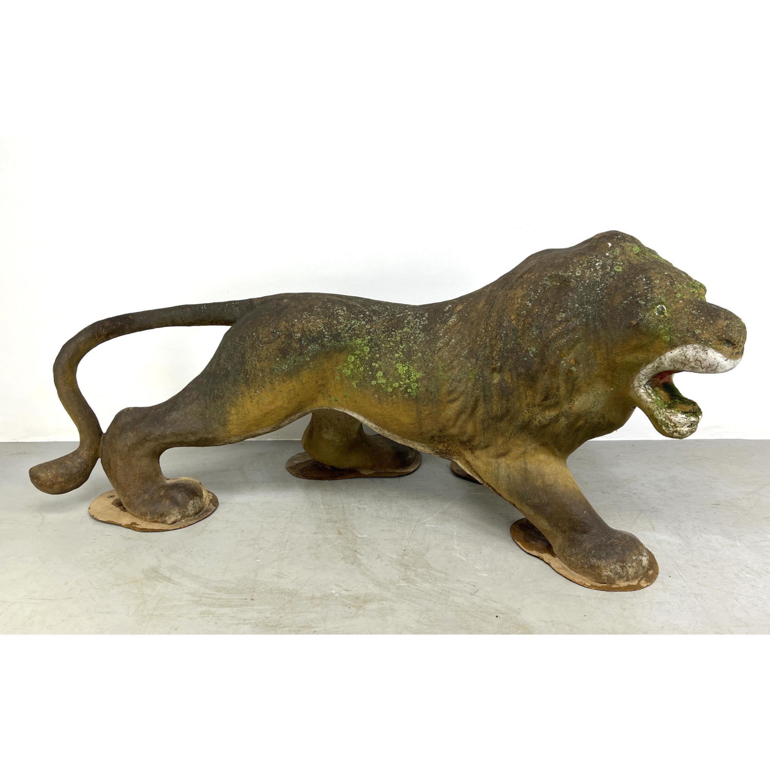 Appraisal: Larger Than Life-Size Fiberglass Circus Lion We believe this vintage