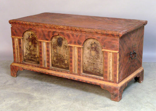 Appraisal: Lancaster County painted dower chest h w