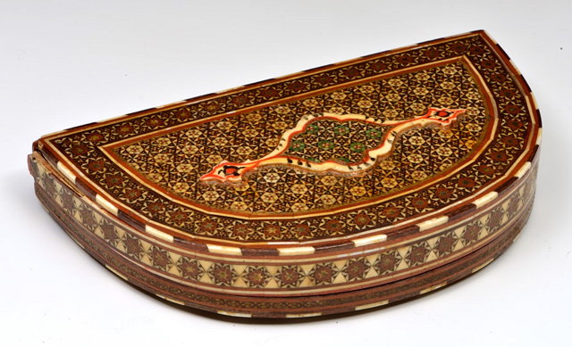 Appraisal: AN INDIAN SEDELI BOX of half round form with geometric