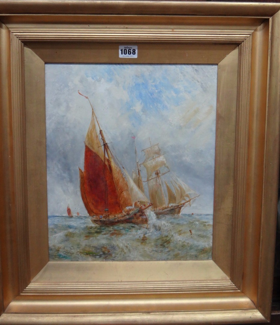 Appraisal: William Joseph Julius Caesar Bond - Vessels at sea oil