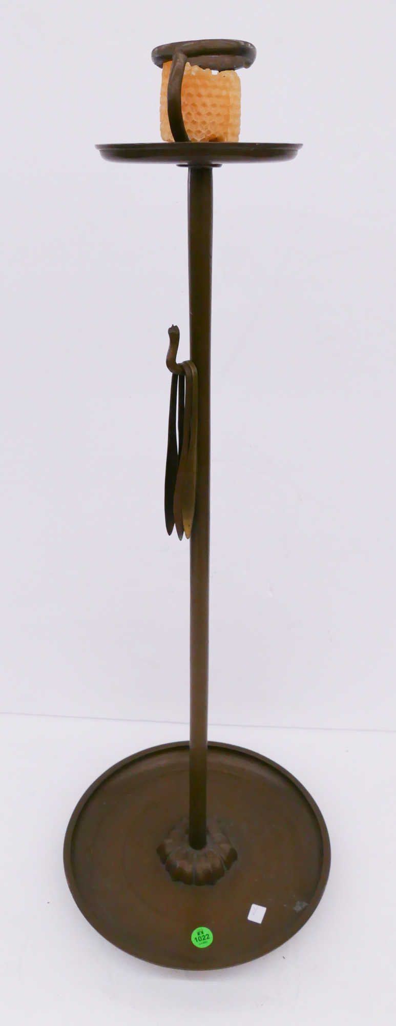 Appraisal: Meiji Japanese Bronze Pricket Candle Stand- ''