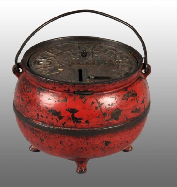 Appraisal: Cast Iron Pot Registering Bank Description Manufactured by A C