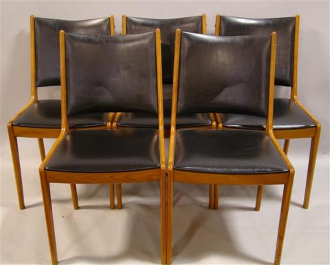 Appraisal: SET OF FIVE ULDUM M BELFABRIK MODERN DANISH TEAK CHAIRS