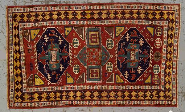 Appraisal: A Kazak rug Caucasus late th century size approximately ft